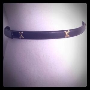 Women's black Leather Vintage  belt size XS